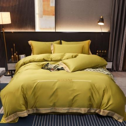 芊寻家居 2024新款100支长绒棉典雅系列四件套 米亚黄