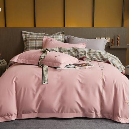 威克凯丽 秋冬绣花3636磨毛四件套 梦幻天空-豆沙