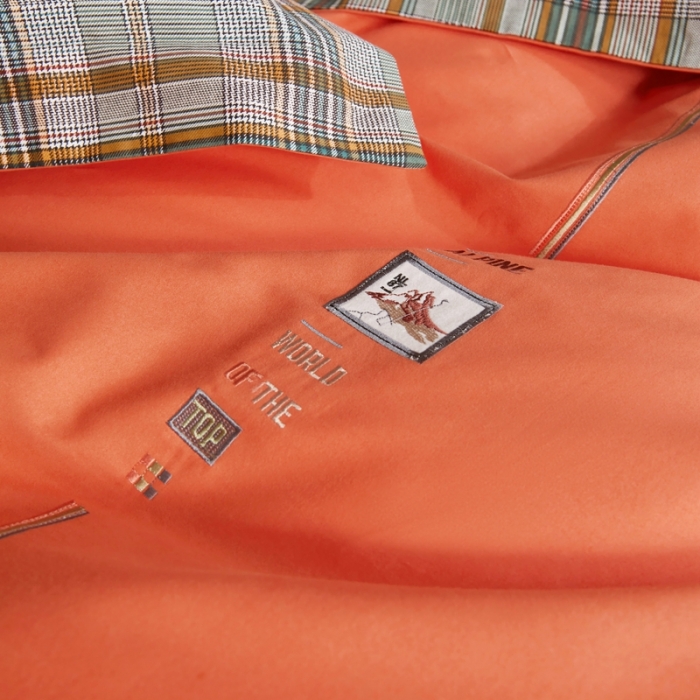 91家纺网 家纺一手货源 找家纺 威克凯丽 秋冬绣花3636磨毛四件套 梦幻天空-桔色