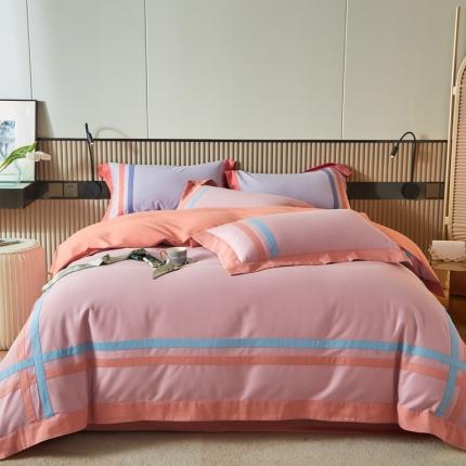 91家纺网 家纺一手货源 找家纺 (总）威克凯丽 2021新款秋冬拼接4032磨毛四件套