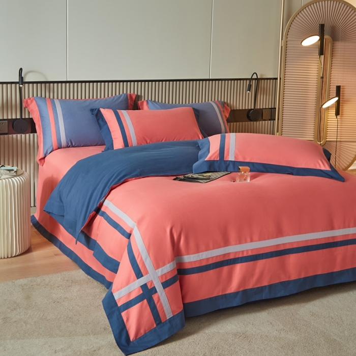 91家纺网 家纺一手货源 找家纺 (总）威克凯丽 2021新款秋冬拼接4032磨毛四件套