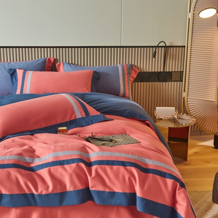 91家纺网 家纺一手货源 找家纺 (总）威克凯丽 2021新款秋冬拼接4032磨毛四件套