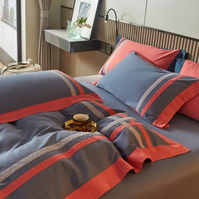 91家纺网 家纺一手货源 找家纺 威克凯丽 秋冬拼接4032磨毛四件套 美丽心语-绅士兰