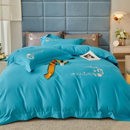 91家纺网 家纺一手货源 找家纺 （总）威克凯丽2021秋冬绣花3221磨毛四件套-布鲁斯系列