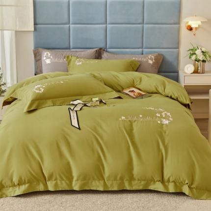 威克凯丽秋冬绣花3221磨毛四件套布鲁斯系列布鲁斯-丛林绿