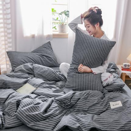 91家纺网 家纺一手货源 找家纺 （总）恋人优选 2023新款纯棉水洗单被套