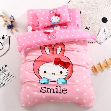 孩子王家纺 全棉13372大版卡通幼儿园多件套 兔女孩