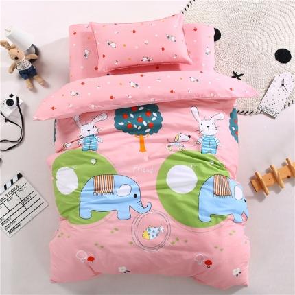 91家纺网 家纺一手货源 找家纺 （总）孩子王家纺 全棉13372小版卡通幼儿园多件套