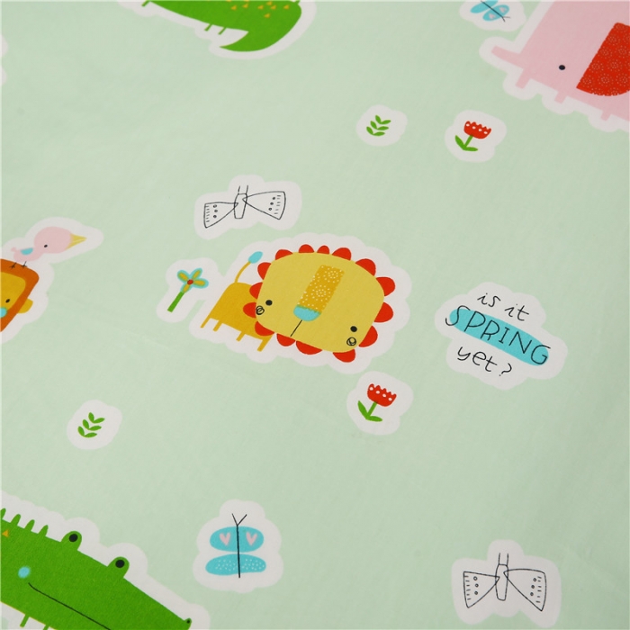 91家纺网 家纺一手货源 找家纺 孩子王家纺 全棉13372小版卡通幼儿园多件套 动物星球