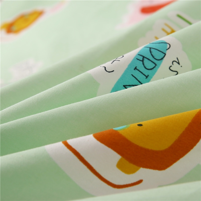 91家纺网 家纺一手货源 找家纺 孩子王家纺 全棉13372小版卡通幼儿园多件套 动物星球