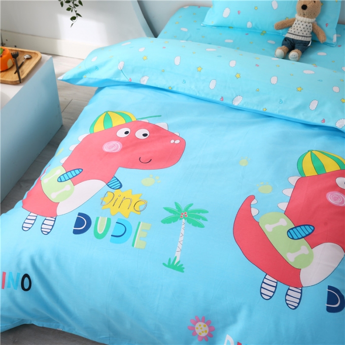 91家纺网 家纺一手货源 找家纺 孩子王家纺 全棉13372小版卡通幼儿园多件套 活力宝贝