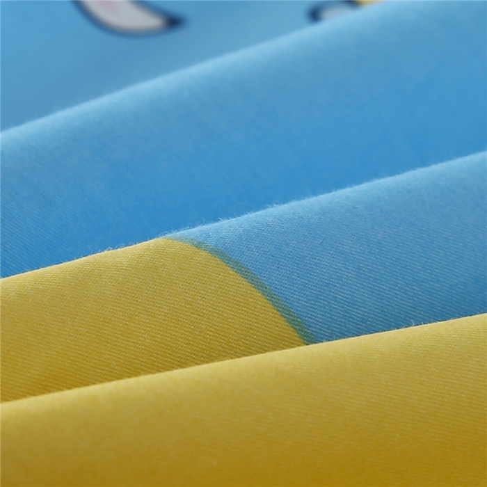 91家纺网 家纺一手货源 找家纺 孩子王家纺 全棉13372小版卡通幼儿园多件套 开心牛牛-蓝