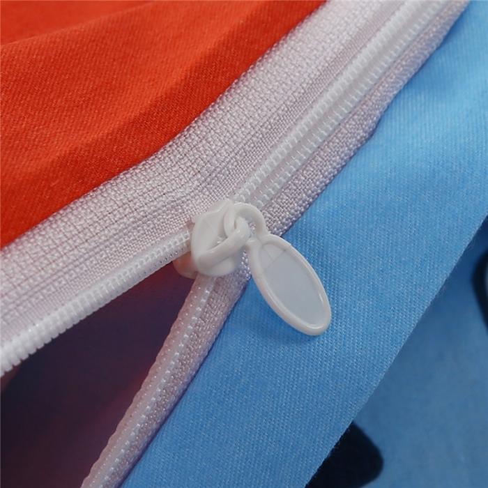 91家纺网 家纺一手货源 找家纺 孩子王家纺 全棉13372小版卡通幼儿园多件套 开心牛牛-蓝