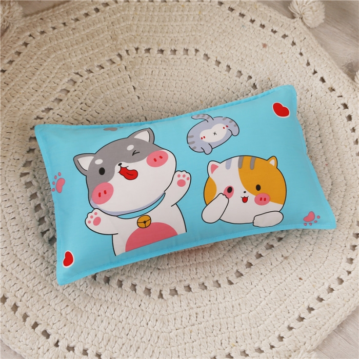 91家纺网 家纺一手货源 找家纺 孩子王家纺 全棉13372小版卡通幼儿园多件套 可爱猫咪