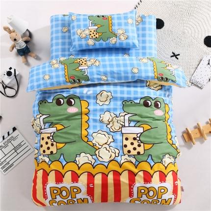 孩子王家纺 全棉13372小版卡通幼儿园多件套 贪吃鳄鱼