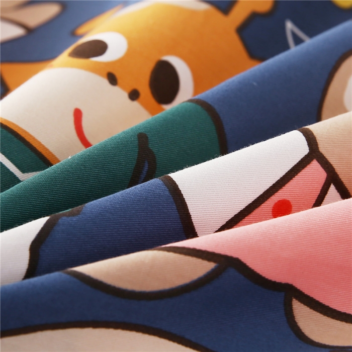 91家纺网 家纺一手货源 找家纺 孩子王家纺 全棉13372小版卡通幼儿园多件套 动物园