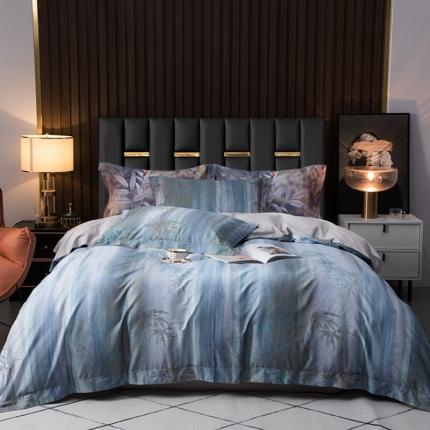 91家纺网 家纺一手货源 找家纺 娇逸 2021新款100支澳棉数码印花四件套 简尚呓语