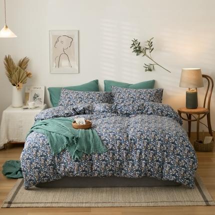 91家纺网 家纺一手货源 找家纺 （总）原研家居 新款kinfolk原研针织棉印花四件套