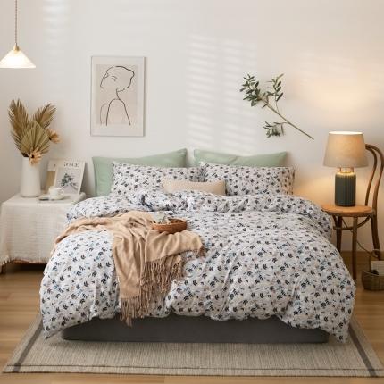 91家纺网 家纺一手货源 找家纺 原研家居 2021新款kinfolk原研针织棉印花四件套 纳尔