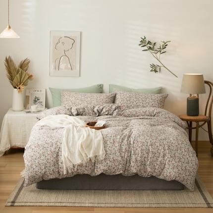 原研家居 2021新款kinfolk原研针织棉印花四件套 博克