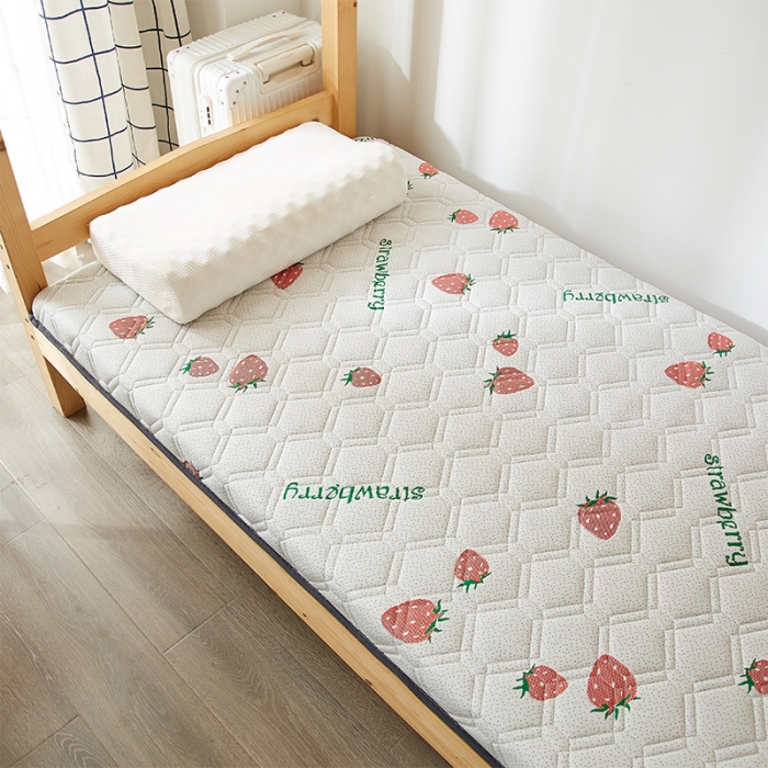 91家纺网 家纺一手货源 找家纺 锦丝钰 2021新款学生乳胶抗菌床垫 六边形草莓-5cm