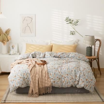 91家纺网 家纺一手货源 找家纺 原研家居 新款kinfolk原研针织棉印花单被套 罗恩