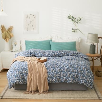 原研家居 新款kinfolk原研针织棉印花单被套 瓦伦图