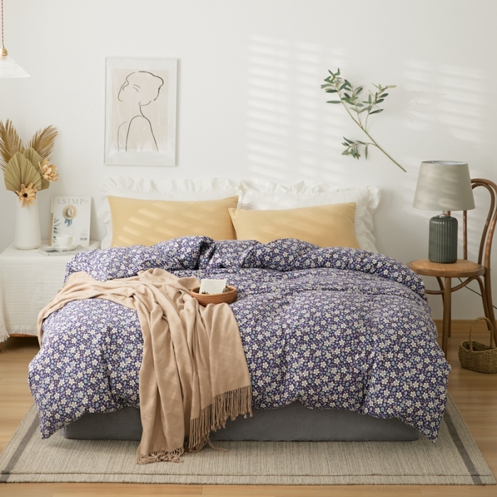 91家纺网 家纺一手货源 找家纺 原研家居 新款kinfolk原研针织棉印花单被套 爱克