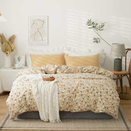 91家纺网 家纺一手货源 找家纺 原研家居 新款kinfolk原研针织棉印花单被套 卡斯