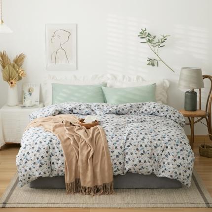 原研家居 新款kinfolk原研针织棉印花单被套 纳尔