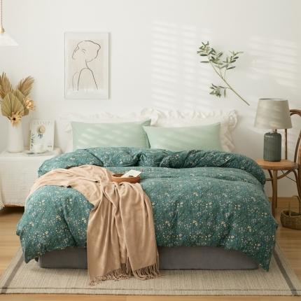 91家纺网 家纺一手货源 找家纺 原研家居 新款kinfolk原研针织棉印花单被套 奇维