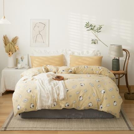 91家纺网 家纺一手货源 找家纺 原研家居 新款kinfolk原研针织棉印花单被套 小熊