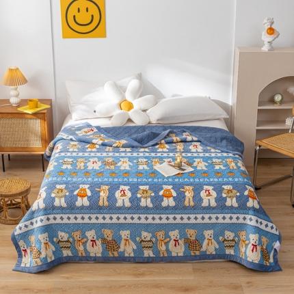 91家纺网 家纺一手货源 找家纺 （总）卡奥AB版水晶绒夹棉盖毯纯棉床盖加厚毛毯学生宿舍床垫