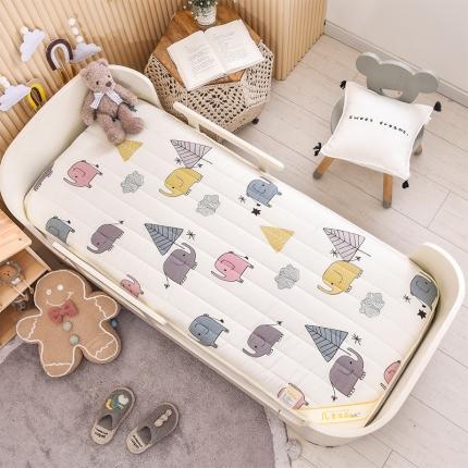 91家纺网 家纺一手货源 找家纺 嗨生活2021新款全棉加厚款可拆款儿童床垫小象（加厚款）