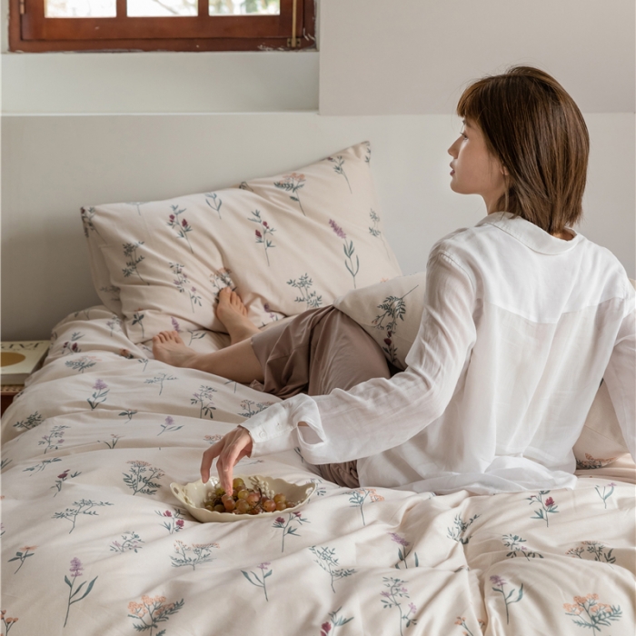 91家纺网 家纺一手货源 找家纺 （总）棉眠 2021新款全棉13070四件套