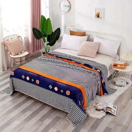 91家纺网 家纺一手货源 找家纺 爱她美家纺 250g云貂绒毛毯 千鸟几何