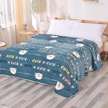 91家纺网 家纺一手货源 找家纺 爱她美家纺 250g云貂绒毛毯 熊头