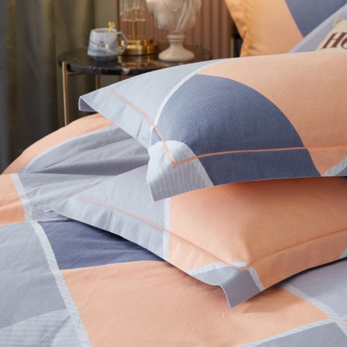 91家纺网 家纺一手货源 找家纺 金纱玉纺 2022新款全棉磨毛四件套时光隧道