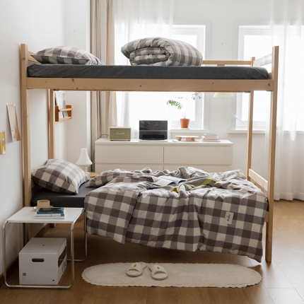 91家纺网 家纺一手货源 找家纺 （总）北欧良品 A类全棉水洗棉学生宿舍上下铺三件套开学季纯棉