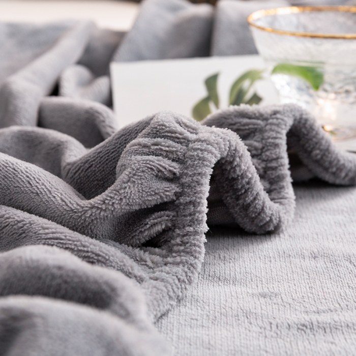 91家纺网 家纺一手货源 找家纺 澳萝拉家居 2021新款纯色牛奶绒单床笠 绅士灰