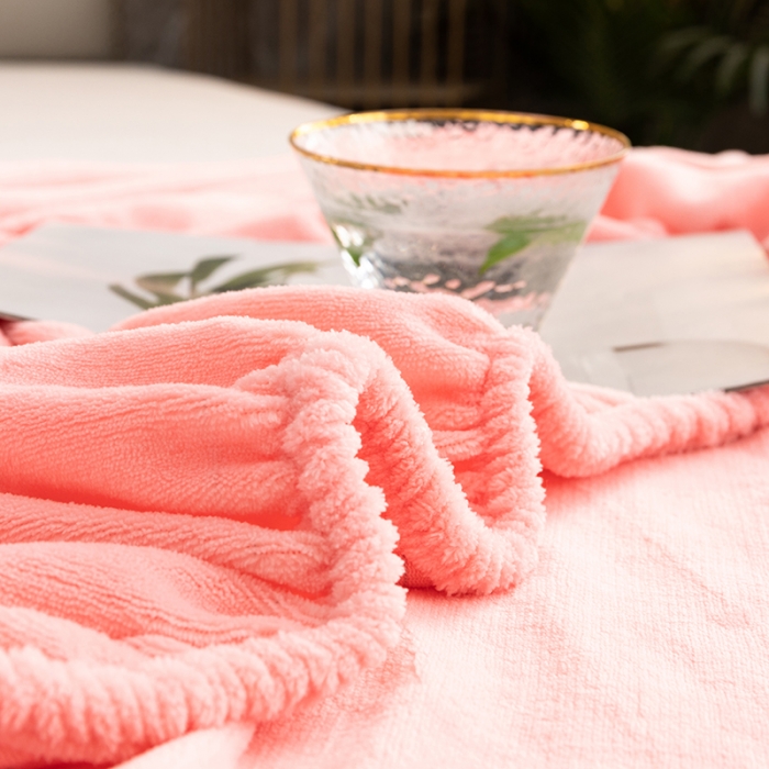 91家纺网 家纺一手货源 找家纺 澳萝拉家居 2021新款纯色牛奶绒单床笠 淑女粉