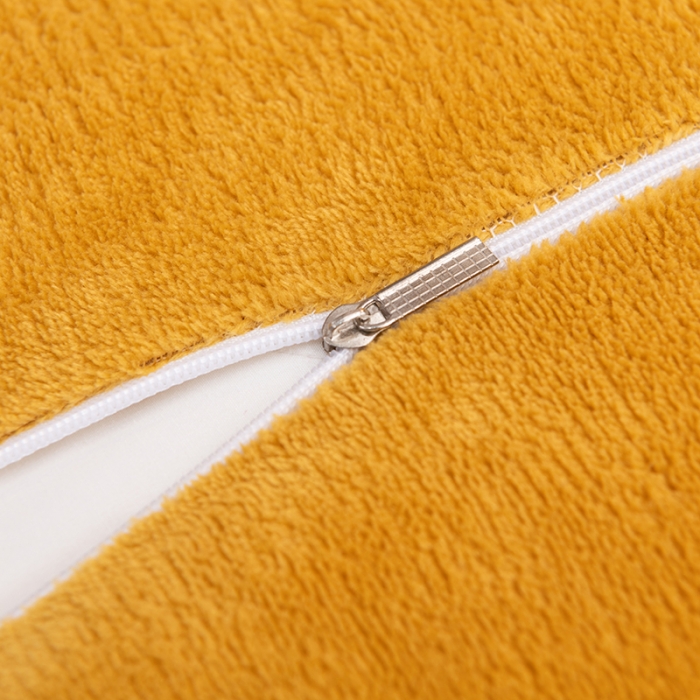 91家纺网 家纺一手货源 找家纺 澳萝拉家居 2021新款纯色牛奶绒枕套一对 柠檬黄