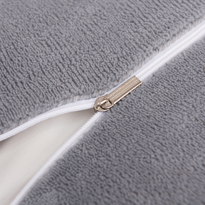 91家纺网 家纺一手货源 找家纺 澳萝拉家居 2021新款纯色牛奶绒枕套一对 绅士灰