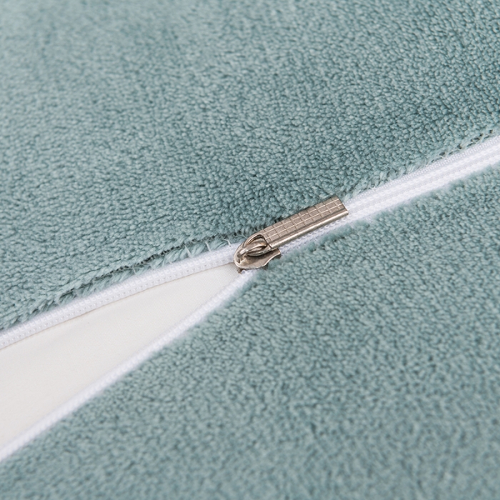 91家纺网 家纺一手货源 找家纺 澳萝拉家居 2021新款纯色牛奶绒枕套一对 天湖蓝