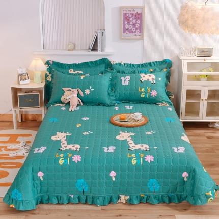 91家纺网 家纺一手货源 找家纺 总）甜之梦 2025全棉夹棉防滑抗菌花边款床盖可定制任何尺寸