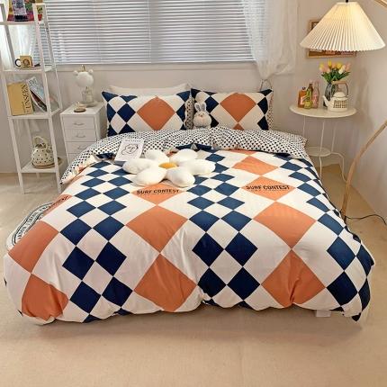 91家纺网 家纺一手货源 找家纺 田野2021新款花卉全棉四件套 萝拉