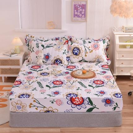 91家纺网 家纺一手货源 找家纺 总甜之梦2025全棉夹棉防滑抗菌床笠定制任何尺寸可接缺角异型