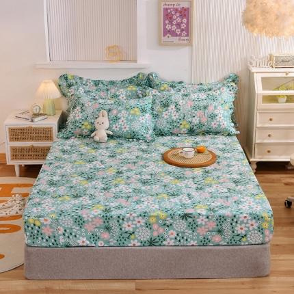 91家纺网 家纺一手货源 找家纺 总甜之梦2025全棉夹棉防滑抗菌床笠定制任何尺寸可接缺角异型