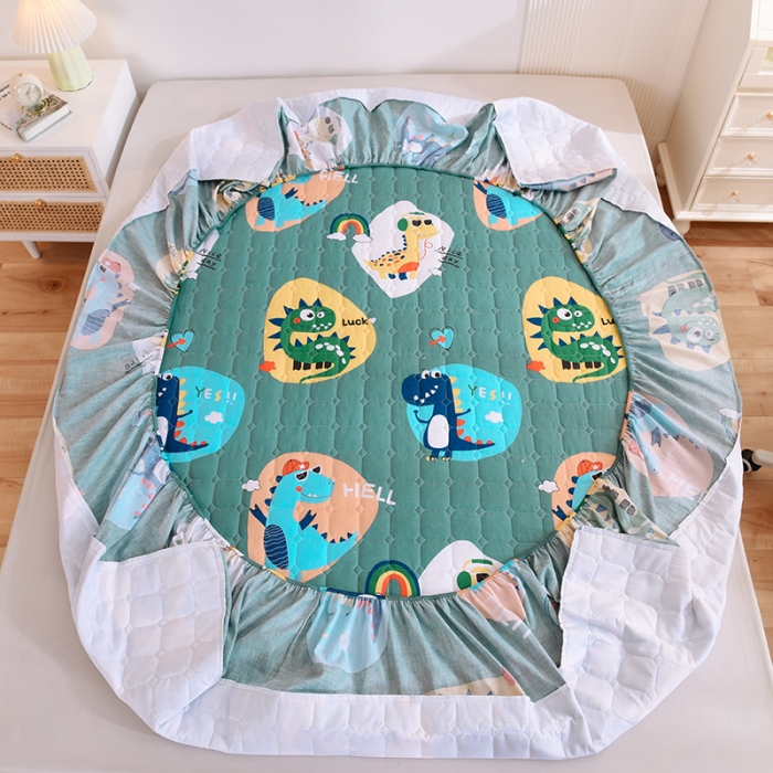 91家纺网 家纺一手货源 找家纺 总甜之梦2025全棉夹棉防滑抗菌床笠定制任何尺寸可接缺角异型