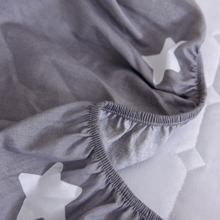 91家纺网 家纺一手货源 找家纺 甜之梦家纺 2025新款全棉夹棉防滑抗菌床笠 纯色星空